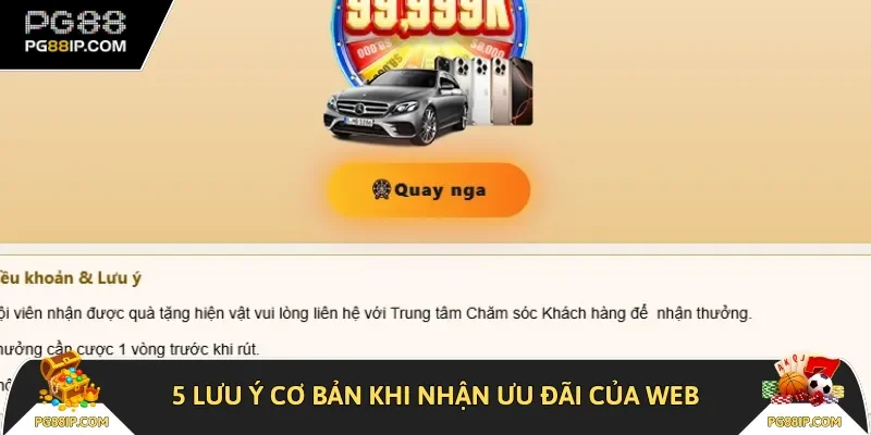 5 lưu ý cơ bản khi nhận ưu đãi của web