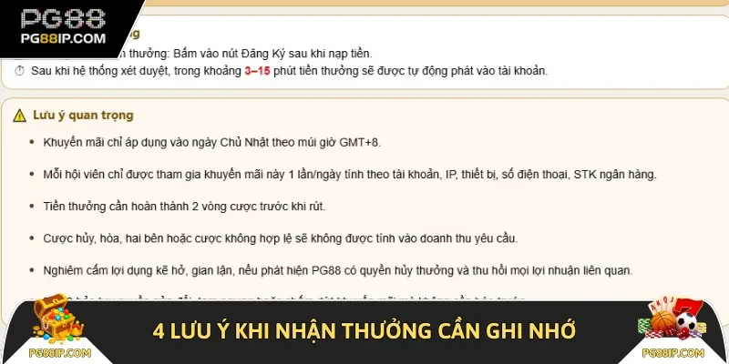 4 lưu ý khi nhận thưởng cần ghi nhớ