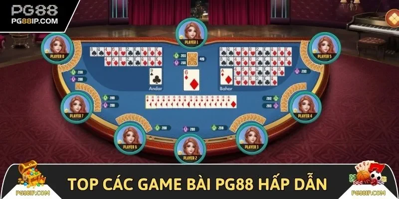 Top các game nên trải nghiệm tại game bài PG88 
